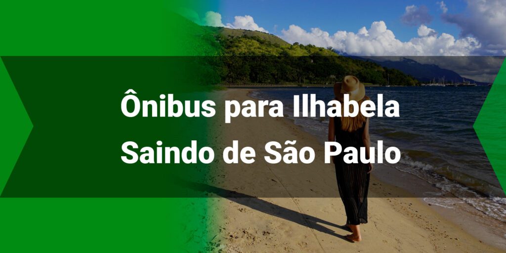 Imagem adaptada para o site com um fundo de uma mulher de costas caminhando pelas areias de ilhabela. Em uma enseada a beira da natureza.